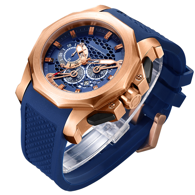 Switzerland Brand Watch Manufacturer 10ATM Waterproof Man Watch Stainless Steel Sports Mens Watch Chrono