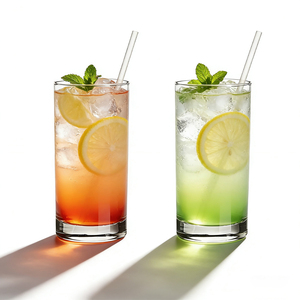 Gobelets à eau en verre faits à la main, imprimés sur mesure, avec base épaissie, capacité de 10,65 oz, pour cocktails et usage quotidien - Product Image 3