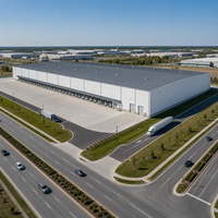 Entrepôt à grande portée en structure métallique conforme à la norme EN 1090, atelier métallique préfabriqué résistant aux intempéries, centre logistique, bâtiment industriel