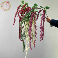 Fleurs artificielles en mousse Amaranthus Caudatus, en forme de fil de soie, feuillage suspendu pour arrangements floraux - Vente chaude