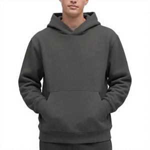 Sweat-shirt à capuche pour homme Long Mission Industry, en coton respirant, tissu molletonné français, décontracté, pour l'hiver, coupe classique - Product Image 2