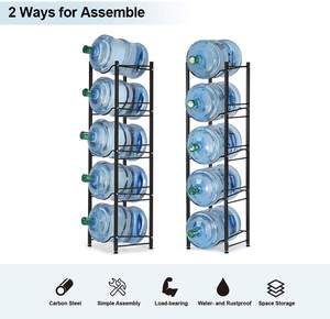 Silber Metall Eisen 4-Tier Heavy Duty Wasser Flasche Halter Lagerung <span class=keywords><strong>Rack</strong></span> für 5 Gallonen Wasser Spender - Product Image 5