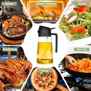 2025 Hot Selling New Arrival 470ml Oil Pot 2 in 1 Olive Oil Spray Bottle Spray/Pour Integrated Oil Pot - Product Image 4