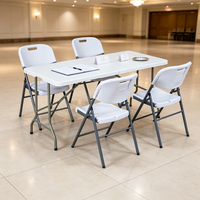 Ensemble de chaises et table pliante pour le camping en plein air, les événements de restauration, les salons professionnels