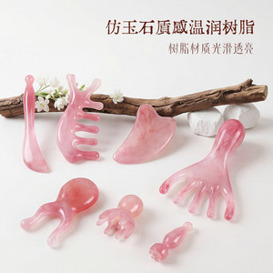 Coffret Cadeau Éveil de Vitalité : Ensemble de Masseurs Faciaux en Résine, Outils de Massage Manuels pour le Soin du Visage et de la Tête - Product Image 3