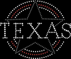 Bling Texas Style bricolage fer à repasser paillettes strass transfert personnalisé Lone Star Design verre Texas Lone Star strass - Product Image 2