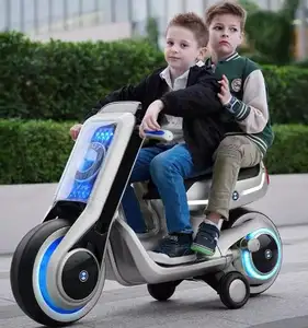 La más nueva batería de alta calidad 12V9ah Two Engin tamaño grande niños paseo en motocicleta de plástico/motocicleta eléctrica para niños