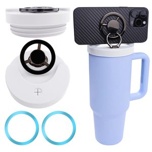 ที่วางโทรศัพท์มือถือแบบหมุนได้ขนาด 40 ออนซ์ พร้อมฝาปิดแก้ว ที่ยึดโทรศัพท์แบบแม่เหล็ก MagSafe  ฐานวางโทรศัพท์แบบวงแหวนแม่เหล็ก ผลิตภัณฑ์ภาชนะบนโต๊ะอาหาร - Product Image 1