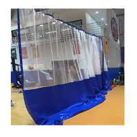 Tirai pembagi Gym gedung olahraga multifungsi Fold-Up kustom dalam ruangan tenis Court pembagi ekspor