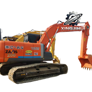 Excavatrice sur chenilles d'occasion Hitachi EX200, marque japonaise d'origine, 20 tonnes, chenilles en caoutchouc, grande taille, modèle 2022, godet de 1,0 m, moteur - Product Image 1