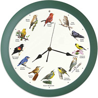 Jam Dinding Burung Bernyanyi 10 Inci, Dekorasi Dalam Ruangan, Jam Kuarsa, Reloj De Pared, Jam Suara Burung