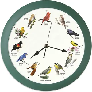 Orologio da parete per uccelli che canta da 10 pollici orologio sonoro per uccelli