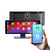 Écran tactile HD 2K avant 1080P arrière avec Carplay sans fil et Android Auto, lecteur multimédia automobile Bluetooth FM Audio pour voitures - Vente Flash