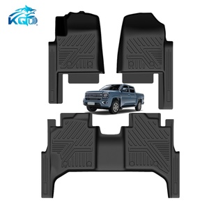 Alfombrillas de Coche de TPE Impermeables para Todo Clima, 3-3.5mm de Grosor, Diseño Geométrico, Juego Completo de 3 Piezas, Marca KQD, 1 Año de Garantía - Product Image 1