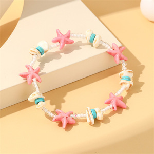 YW Summer Bohemian Style Starfish Shell Conch Rice <strong>Bead</strong> <strong>Bracelet</strong> Fashion <strong>Bracelets</strong> for Women - Product Image 4
