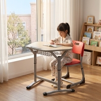 Mobilier scolaire comprenant des bureaux et des chaises modulaires pour étudiants avec hauteur réglable