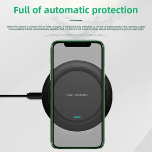 Base de Carga Inalámbrica Rápida de 15W, Compatible con Qi, con Indicador LED, Universal para iPhone, <span class=keywords><strong>Samsung</strong></span> y Teléfonos Android - Product Image 2