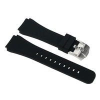 Bracelet de montre connectée en silicone souple coloré de 22 mm avec boucle solide en acier inoxydable, étanche, à barrettes à ressort rapides, compatible avec les boîtiers de montre carrés