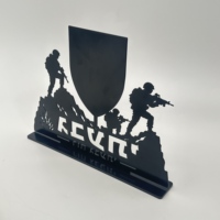 Plaques d'affichage en acrylique personnalisées sur le thème militaire, plaques commémoratives en acrylique 3D sur mesure, supports d'affichage commémoratifs