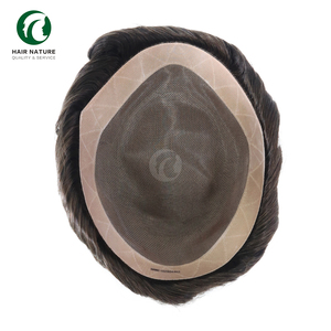 Système de remplacement capillaire pour homme <span class=keywords><strong>DMC</strong></span> - Perruque fine en mono, cheveux humains indiens, toupet, prothèse capillaire professionnelle pour hommes - Product Image 1