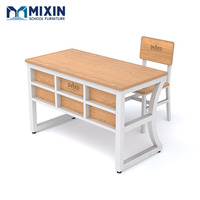 Ensemble de table et chaises double pour enseignants des Philippines, en PP de haute qualité, mobilier scolaire moderne, prix d'usine
