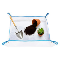 Alas Kebun Plastik Anti Air Tebal, Alas Pengubah Tanah untuk Perawatan Bunga Sukulen, Pengolahan Tanah Sayuran - 75x75cm Peralatan Rumah Tangga