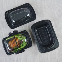 Récipient jetable de torréfacteur de dinde d'emballage de poulet rôti de poulet rôti avec des couvercles de trou d'air