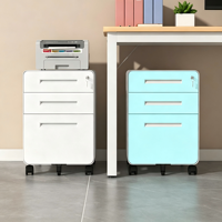 Meuble de rangement mobile en métal à 2/3 tiroirs pour bureau et hôpital, avec roulettes et serrure