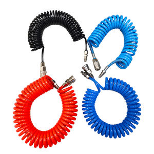 Tuyau d'air spiralé pneumatique flexible rouge et bleu de 10 m pour remorque, ensemble de 8 mm - Product Image 4