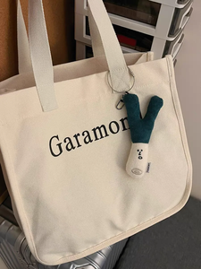 回收帆布手提袋个性化重型大号棉帆布拉链手提袋印花口袋 - Product Image 5