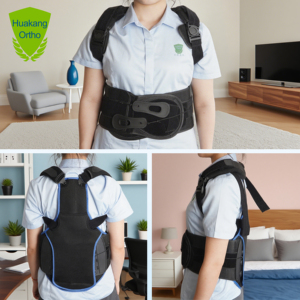 Respirant et réglable taille formateur Corset lombaire ergonomique <span class=keywords><strong>dos</strong></span> et épaule soutien Posture Correction ceinture - Product Image 4
