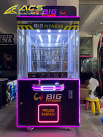 Machine d'arcade ACS White Prize Key avec cabinet lumineux, équipement de jeu à prix, pour centres commerciaux et salles de jeux
