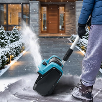 Pelle à neige électrique sans fil de 10 à 12 pouces, légère, avec moteur sans balais et poignée avant réglable pour la maison
