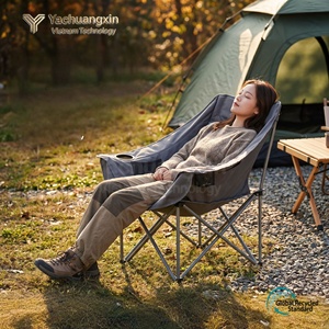 Chaise pliante d'extérieur avec dossier en coton, fauteuil de camping, dossier chauffant portable, chaise de loisirs, chaise de pêche - Product Image 5