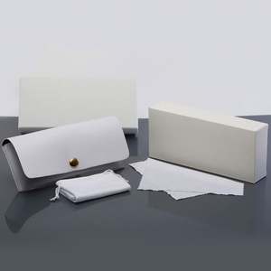 Vente en gros de boîtes à lunettes de soleil personnalisées de haute qualité avec logo coloré, ensemble d'emballage, étui à lunettes en PU - Product Image 4