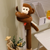Peluche singe à longues jambes mignonne, animal en peluche singe doux et moelleux, poupée attache-rideau pour la décoration intérieure
