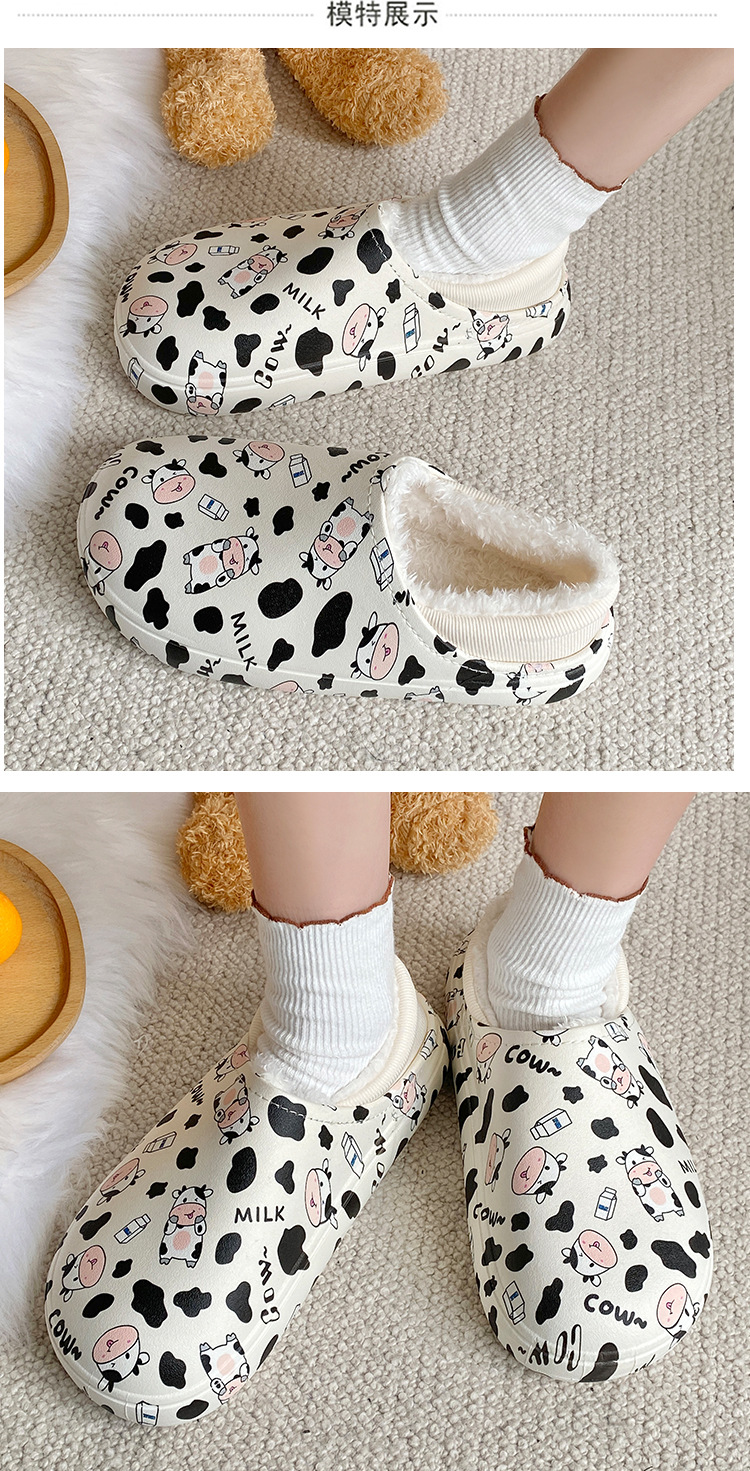 Printed Slippers Anti-slip Cotton Slippers Indoor House Warm Cotton Shoes Wholesale