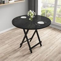 Table ronde pliante Mingchan, table à manger portable et peu encombrante pour petite maison, pique-nique en plein air, camping, stand de marché