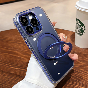 Sang Trọng Rõ Ràng 360 Xoay Kim Loại Nhẫn Chủ Đá Đứng Điện Thoại Chống Sốc Trường Hợp Đối Với <span class=keywords><strong>iPhone</strong></span> 16 15 14 13 12 Pro Max Cộng Với - Product Image 5