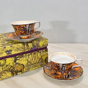 New European <b>Bone</b> <b>China</b> Cup and Saucers Afternoon <b>Tea</b> - Product Image 1