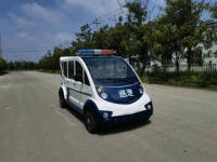 Carro de Patrulla Eléctrico de Grado Industrial, Vehículo de Seguridad de 7 Plazas con Barra de Luces de Emergencia para Campus, Comunidades Comerciales, OEM