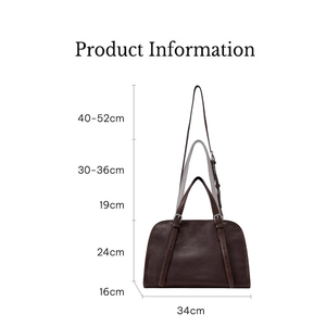 Nouveau sac à main pour <span class=keywords><strong>femme</strong></span> en cuir véritable, première couche de cuir de vache, grande capacité, vintage, rétro, bowling, sac à main à bandoulière unique - Product Image 2