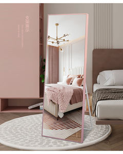 Miroir debout libre de plein corps de plancher de pleine <span class=keywords><strong>longueur</strong></span> surdimensionné encadré noir pour la chambre à coucher et le salon - Product Image 6