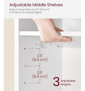 Banco de Entrada Blanco <span class=keywords><strong>para</strong></span> Zapatos con Asiento Acolchado Suave, 6 Compartimentos y 3 Estantes Ajustables <span class=keywords><strong>para</strong></span> Dormitorio, Armario o Sala de Estar - Product Image 5