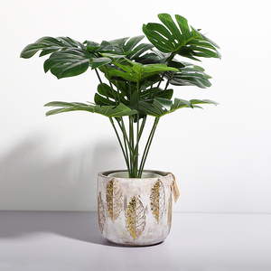 قوالب زخرفية بتصميم أنيق مع رقائق ذهبية وشعار مخصص، لتزيين الحدائق الداخلية والخارجية، قوالب خرسانية لأحواض النباتات - Product Image 5