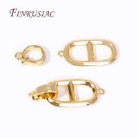 Fermoirs de connexion de bijoux en plaqué or 18K fermoirs de bracelet de museau de cochon fournitures de fabrication de bijoux à bricoler soi-même accessoires de collier de perles