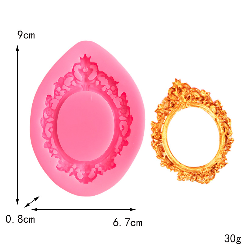 Moule en silicone cadre 3 rose