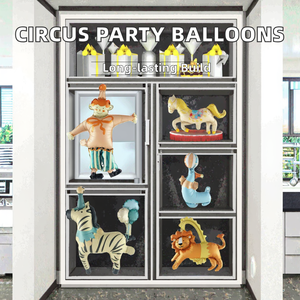 ลูกโป่งฟอยล์ลายการ์ตูนขนาด<span class=keywords><strong>ใหญ่</strong></span> ลายม้าลาย สิงโต ซีไลออน ม้าหมุน สำหรับตกแต่งงานปาร์ตี้วันเกิด - Product Image 2