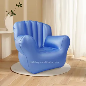 Özel logo yetişkin hava tek koltuk havaya uçurmak kol dayama kanepe şişme plaj PVC sandalye şişme sofa