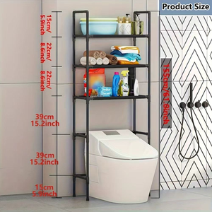 Estante de Almacenamiento <span class=keywords><strong>para</strong></span> Baño, Ahorro de Espacio, Soporte Multifuncional Tipo Piso, <span class=keywords><strong>Estantes</strong></span> de Almacenamiento <span class=keywords><strong>para</strong></span> Inodoro, Estante Multicapa <span class=keywords><strong>para</strong></span> Lavadora - Product Image 2